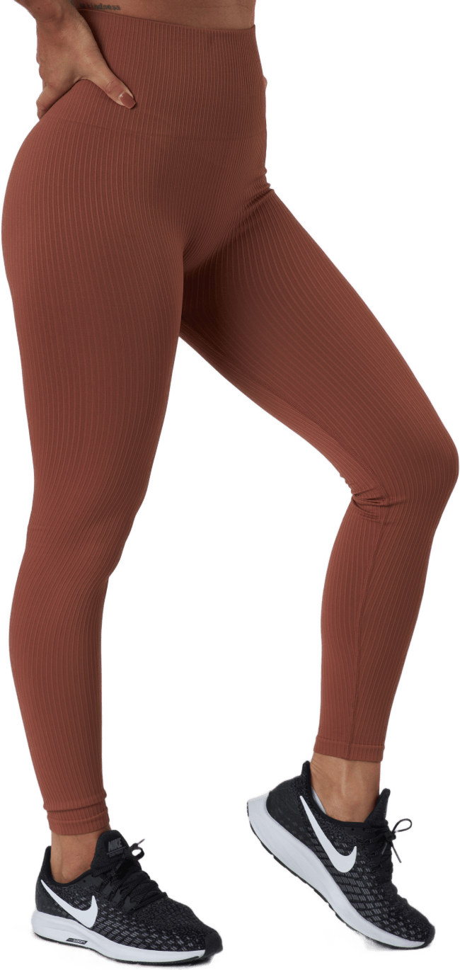 Seamless Rib Tights Copper Brown - Bild 2