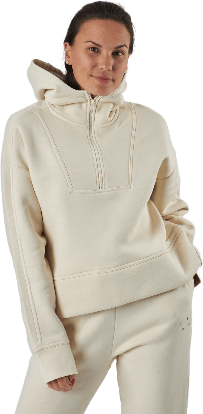 Oversized Zip Hood Light Sand