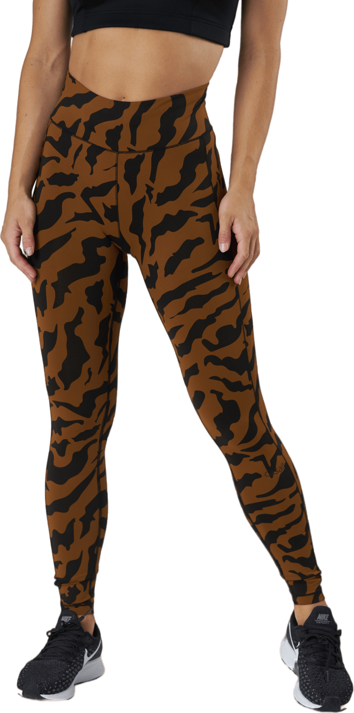Iconic Printed 7/8 Tights Escape Brown