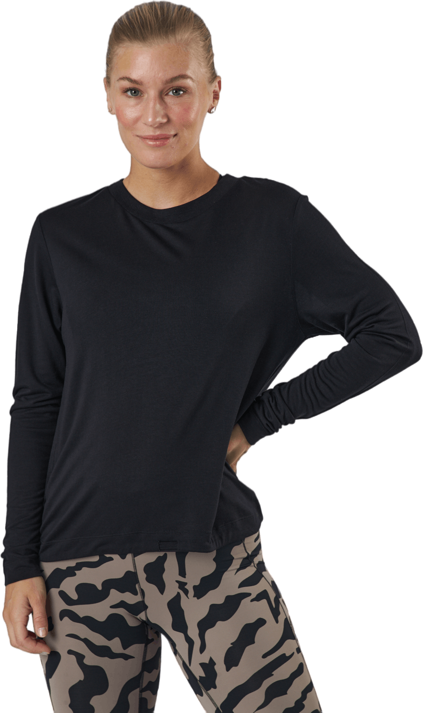 Ease Crew Neck Black, Female, Kleding, Overhemden, Training, Zwart, 38