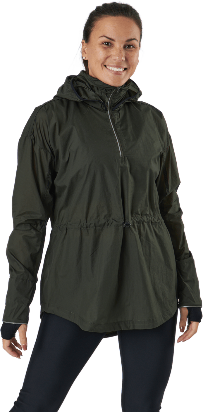 Windbreaker Anorak Forest Green, Female, Apparels, jackets, Workout, Green, 44