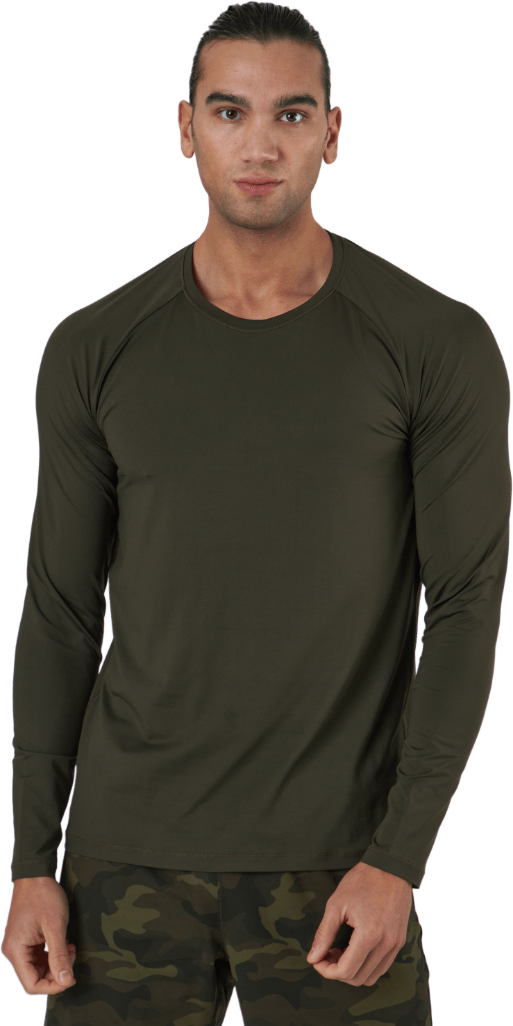M Structured Longsleeve Forest Green, Male, Vaatteet, Paidat, Treeni, Vihreä, M
