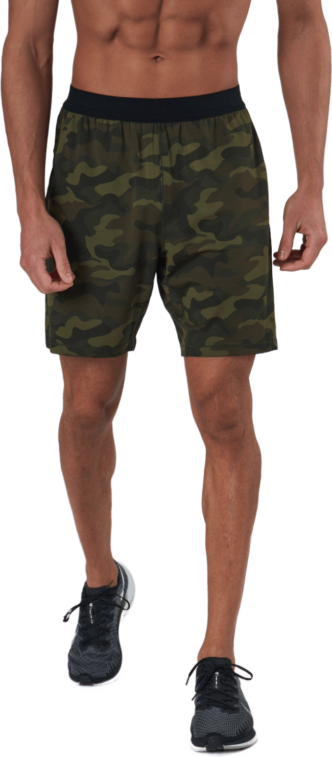 M Printed Elastic Shorts Action Green