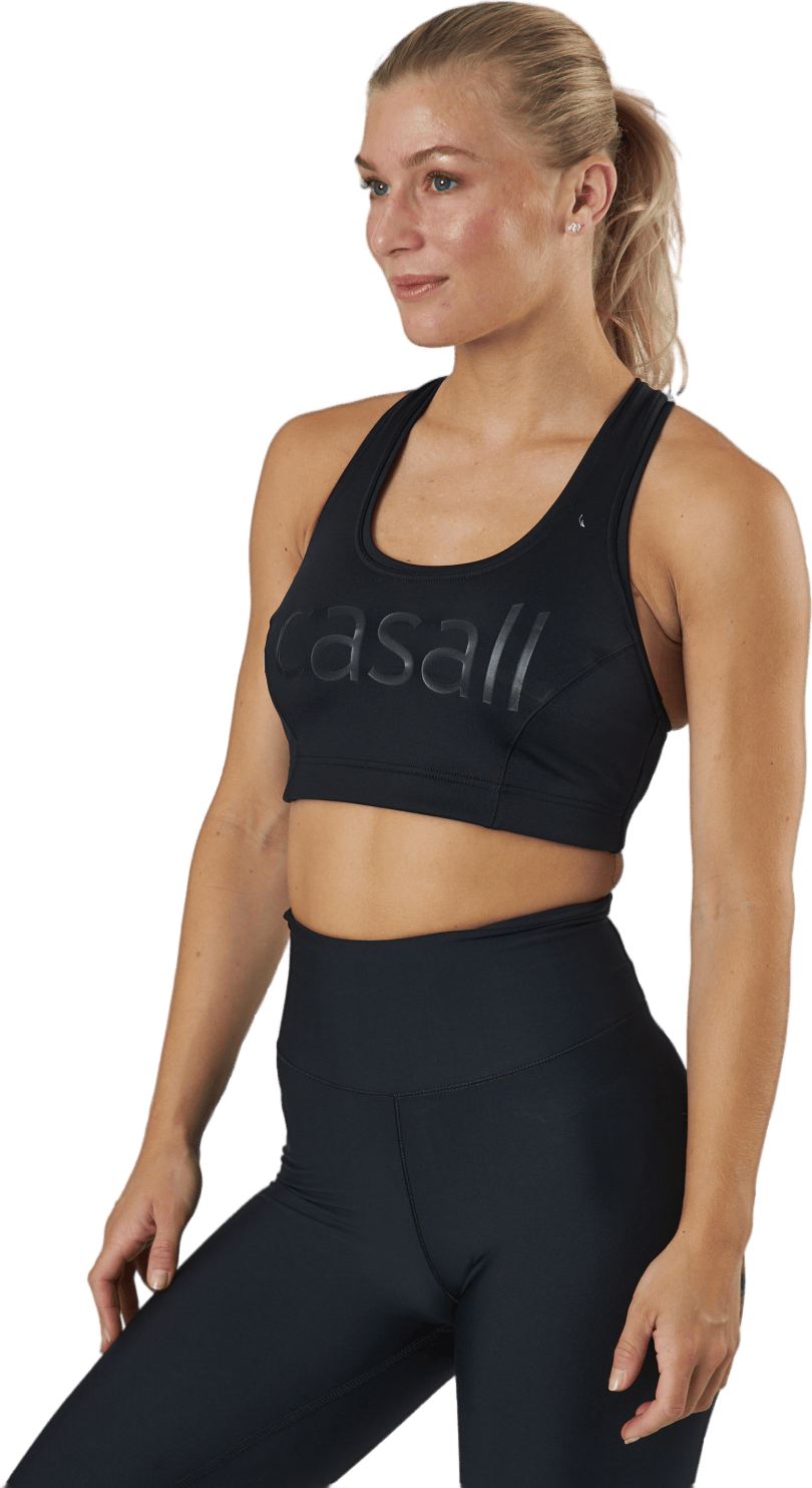 Iconic Wool Sports Bra Black Logo - Bild 2