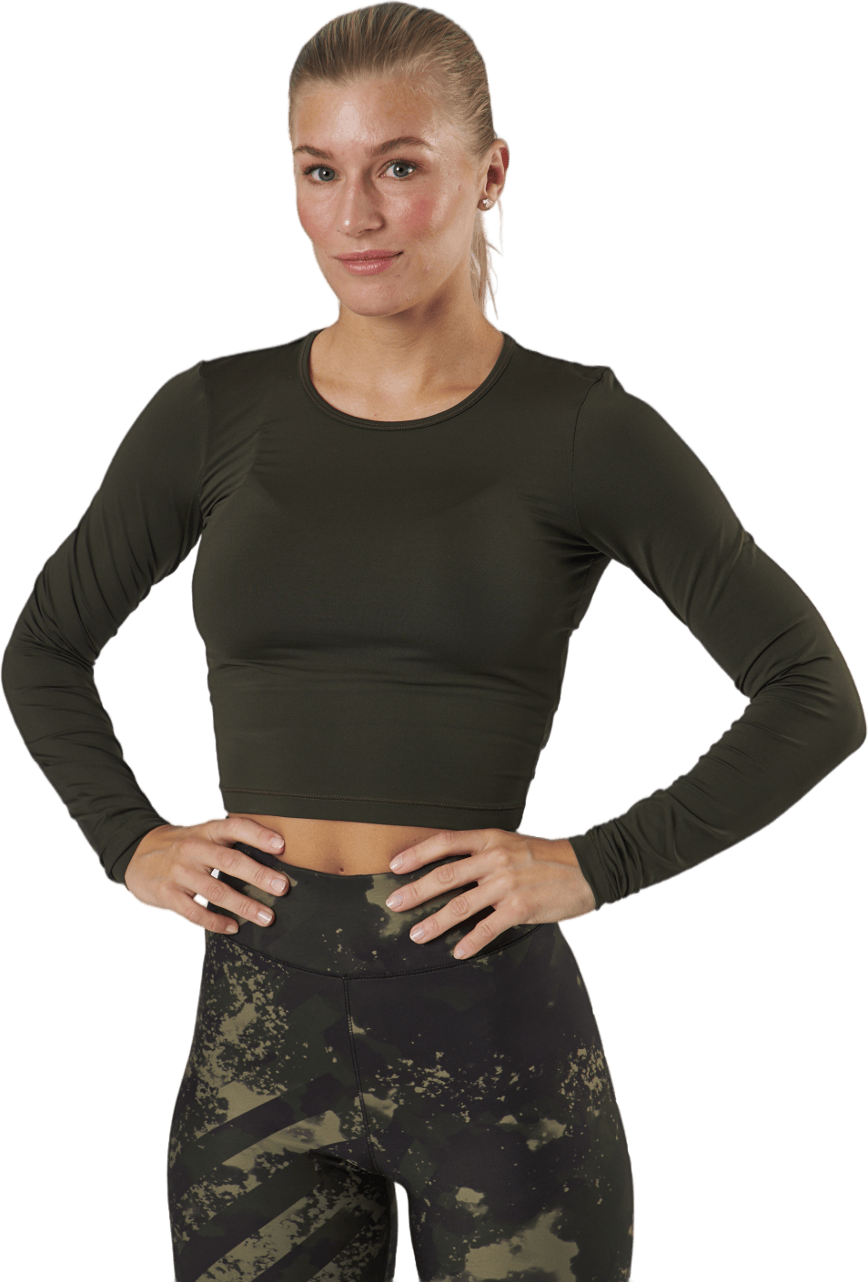 Crop Long Sleeve Forest Green - Bild 2