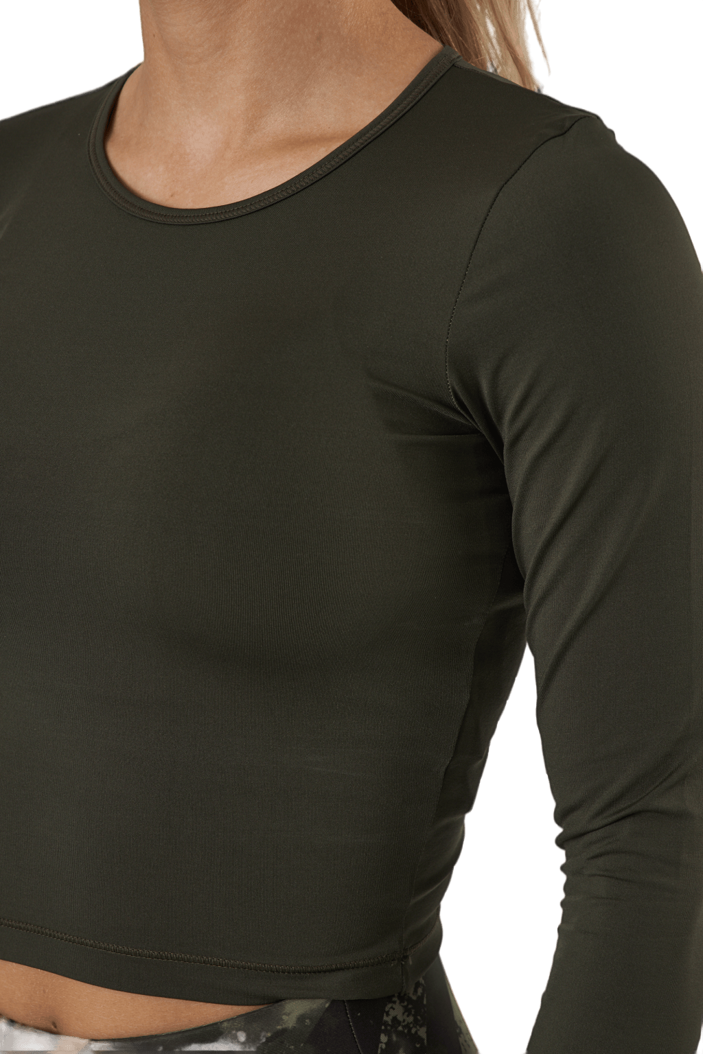 Crop Long Sleeve Forest Green - Bild 4