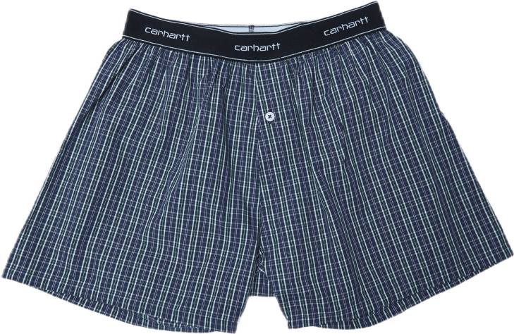 Cotton Script Boxers Cotton Po James Check, Grove, Male, Kleding, Ondergoed, Multi kleur, M