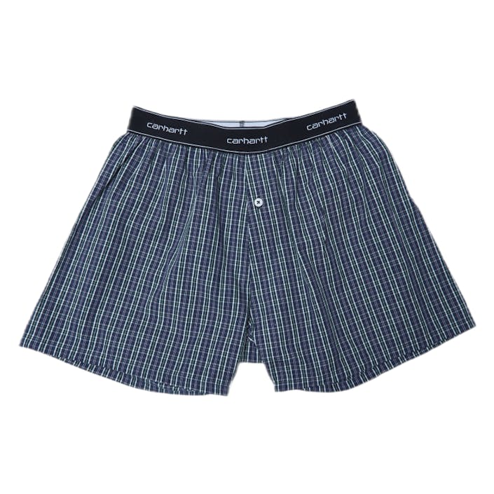 Cotton Script Boxers Cotton Po James Check, Grove, Male, Kleding, Ondergoed, Multi kleur, M