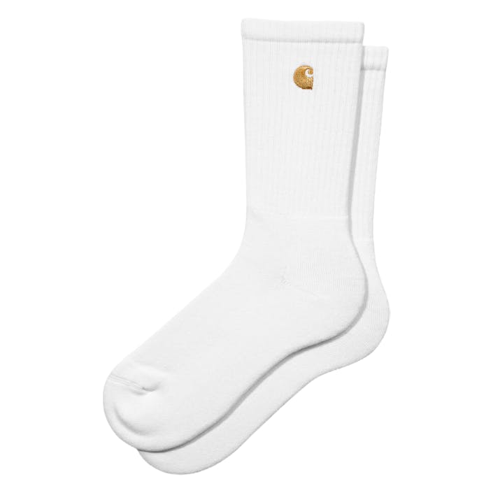 Chase Socks White / Gold, Unisex, Vaatteet, Sukat, Valkoinen, ONESIZE