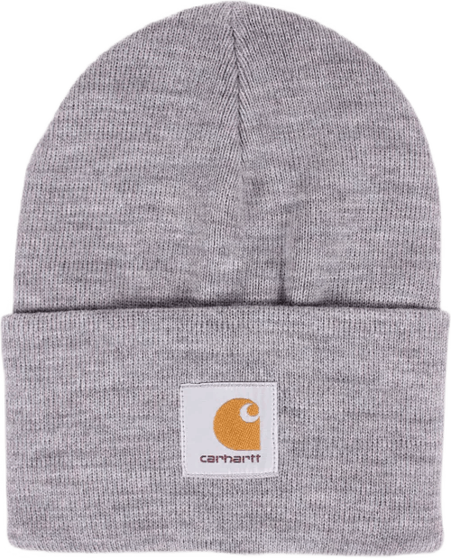 Acrylic Watch Hat 100% Acrylic Grey Heather, Unisex, Apparels, Hats & Caps, Grey, ONESIZE