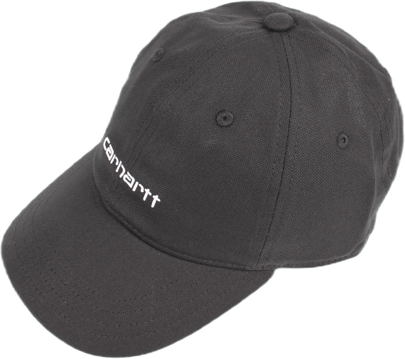 Canvas Script Cap Cotton Canva Black / White