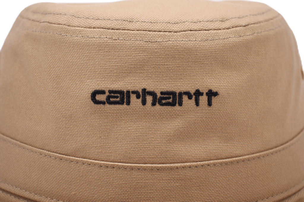 Script Bucket Hat Cotton Canva Dusty H Brown / Black - Bild 2