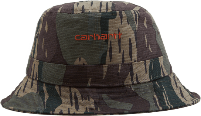 Script Bucket Hat Cotton Canva Camo Unite / Copperton