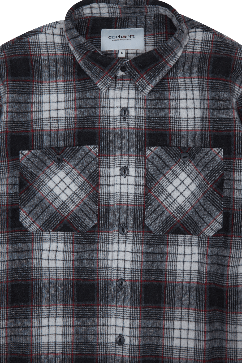 L/s Hagen Shirt 55/40/5% Polye Hagen Check, Hammer - Bild 3