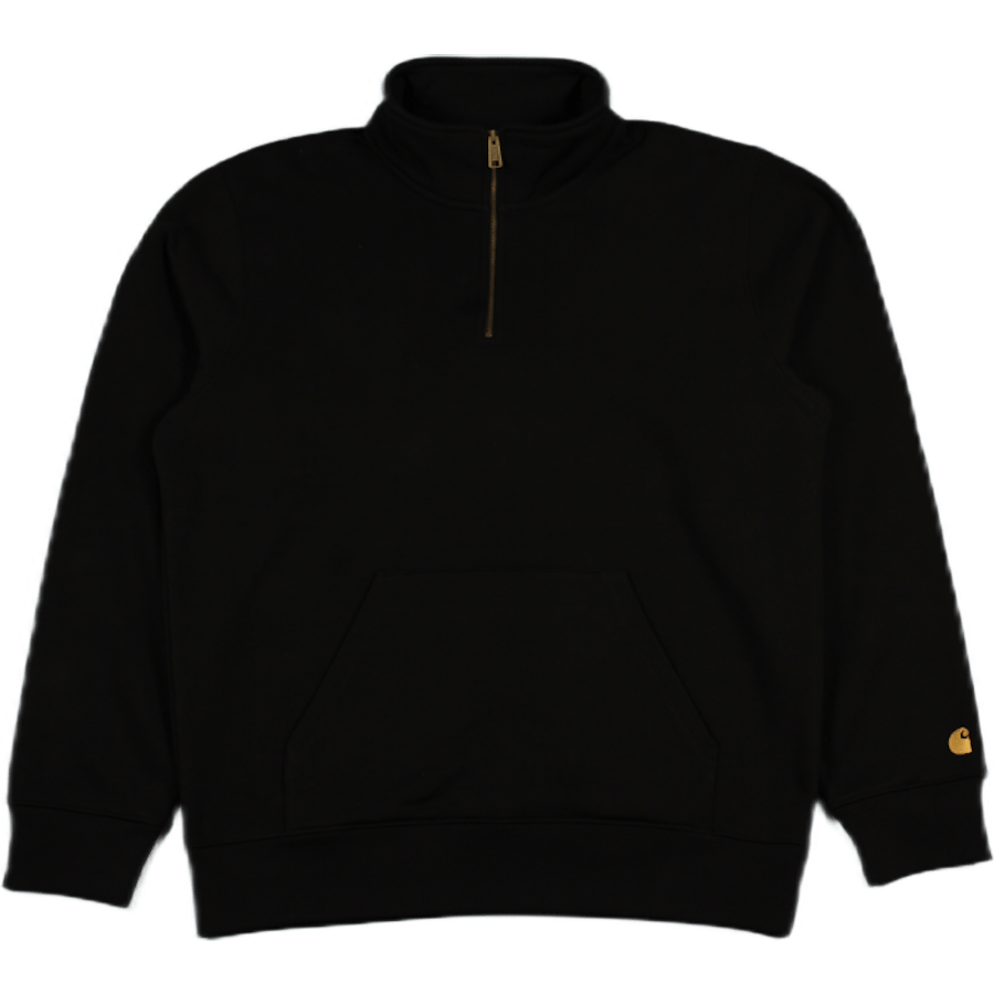 Chase Neck Zip Sweat Cotton/po Black / Gold