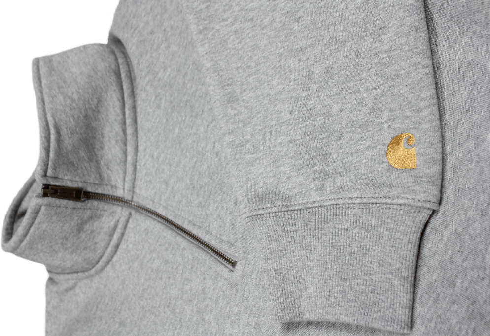 Chase Neck Zip Sweat Cotton/po Grey Heather / Gold - Bild 3