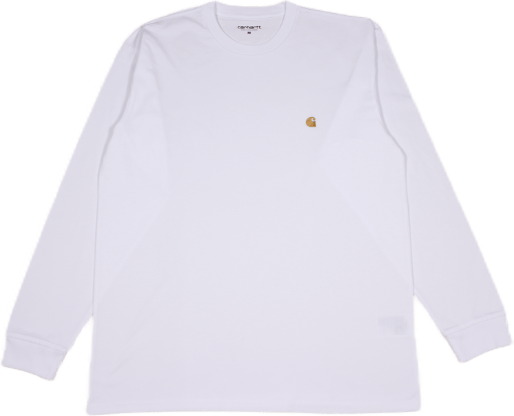 L/s Chase T-shirt 100% Cotton  White / Gold