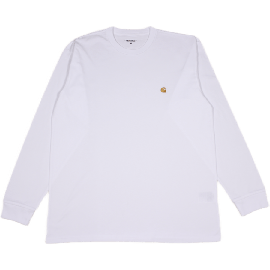 L/s Chase T-shirt 100% Cotton White / Gold