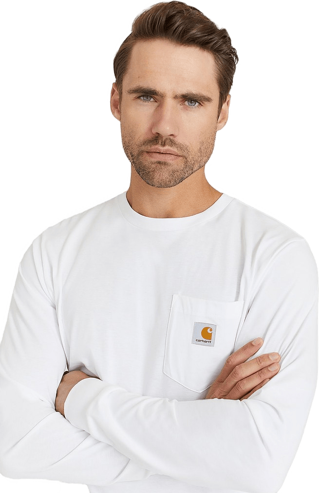 L/s Pocket T-shirt Cotton Sing