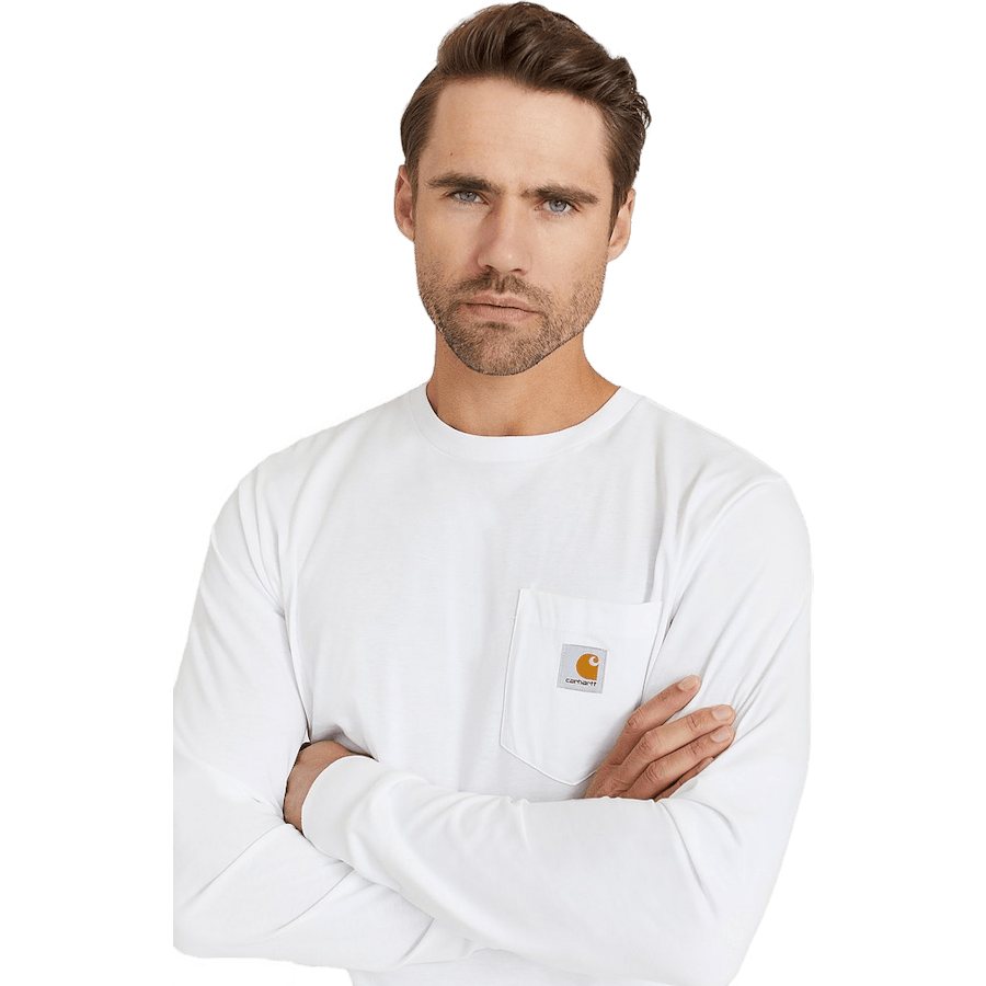 L/s Pocket T-shirt Cotton Sing