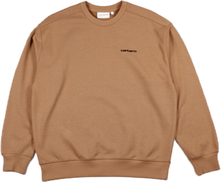 W' Script Embroidery Sweat 57/ Sediment / Black, Female, Abbigliamento, felpe con cappuccio e felpe, Rosa, M