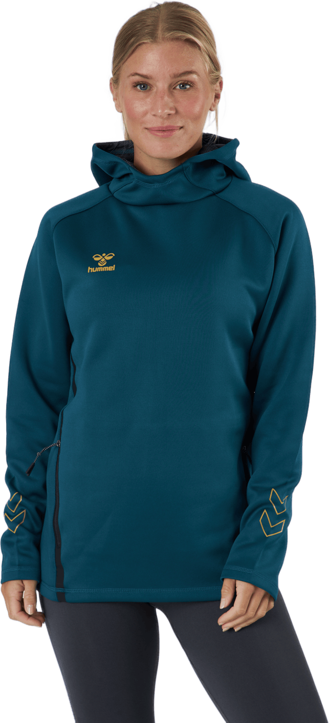 Hmlcima Xk Hoodie W Blue Coral, Female, Abbigliamento, Camicie, Blu, XL