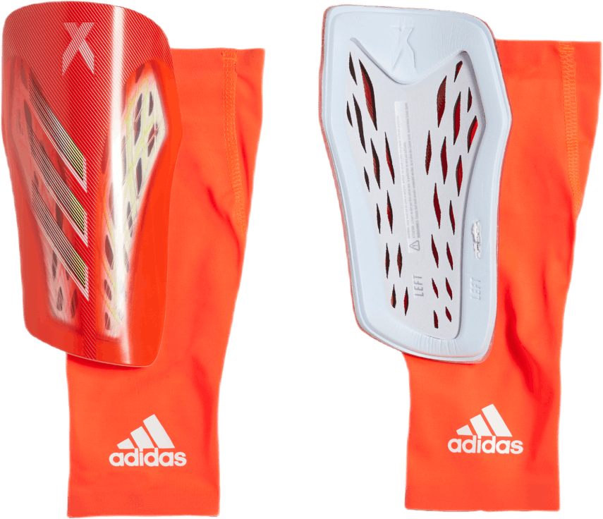 X Shinguard Pro Red / Solar Red / Solar Yellow / Black, Unisex, Utrustning, Skydd, Fotboll, Röd, M