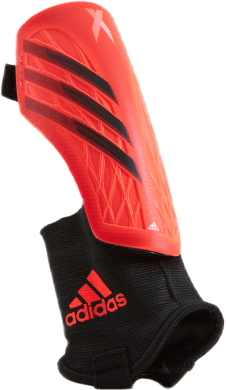 X Shinguard Match Junior Solar Red / White / Solar Yellow / Black, Unisex, varusteet, Suojaus, Jalkapallo, Punainen, M