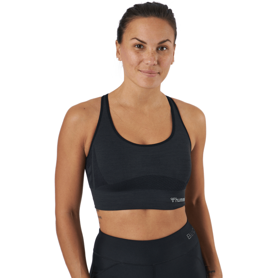 Hmlclea Seamless Sports Top Black Melange