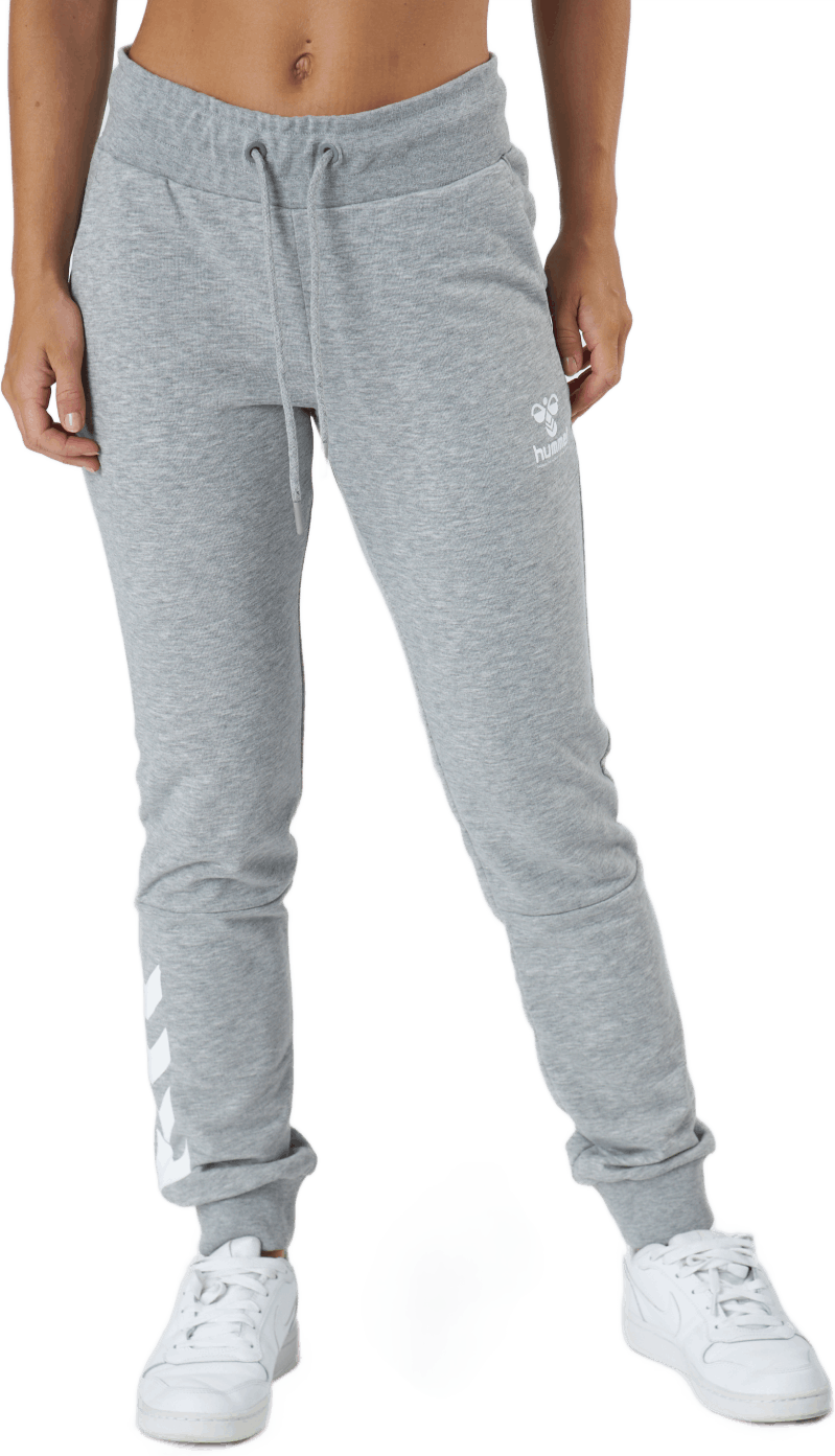 Hmlnoni Regular Pants Gery Melange, Female, Apparels, Pants, Grey, XS