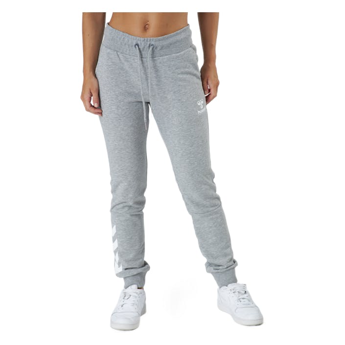 Hmlnoni Regular Pants Gery Melange, Female, Apparels, Pants, Grey, XS