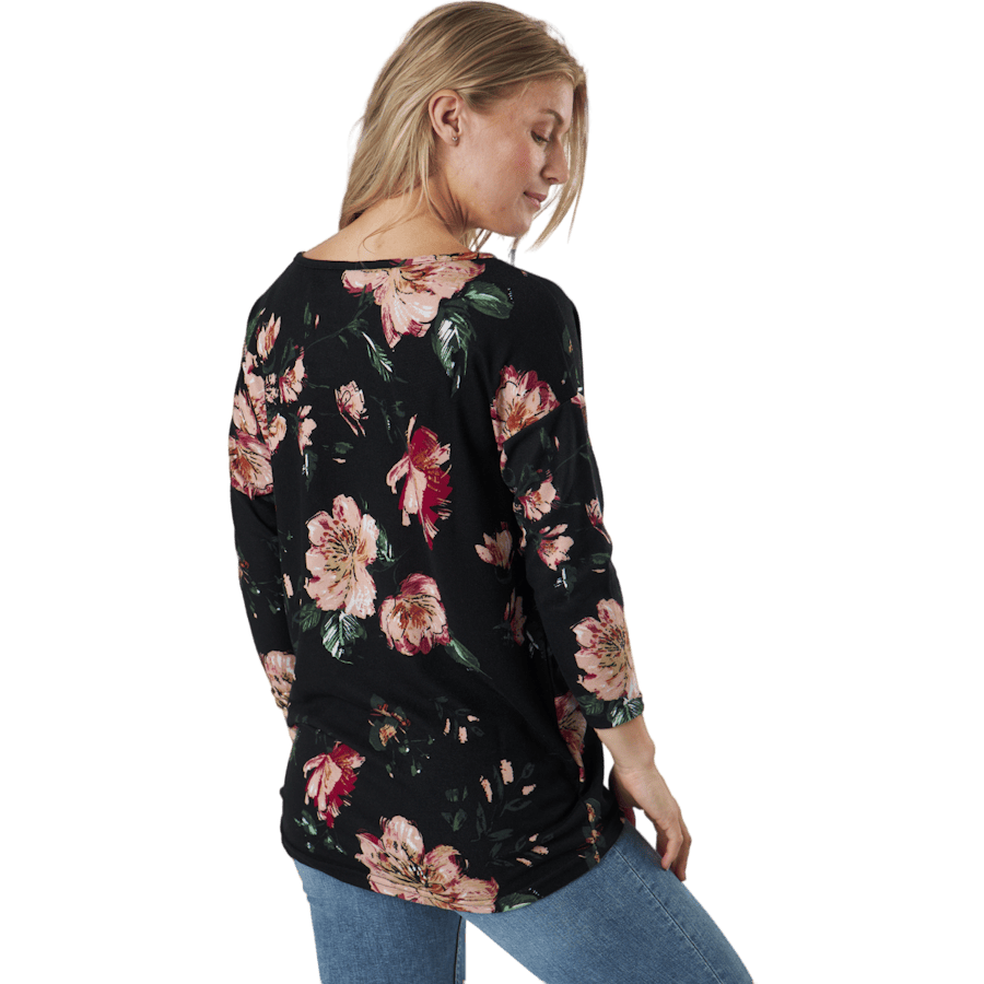 Onlelcos 4/5 Aop Top Jrs Noos Black W/jasmin Flower 15 - Bild 3