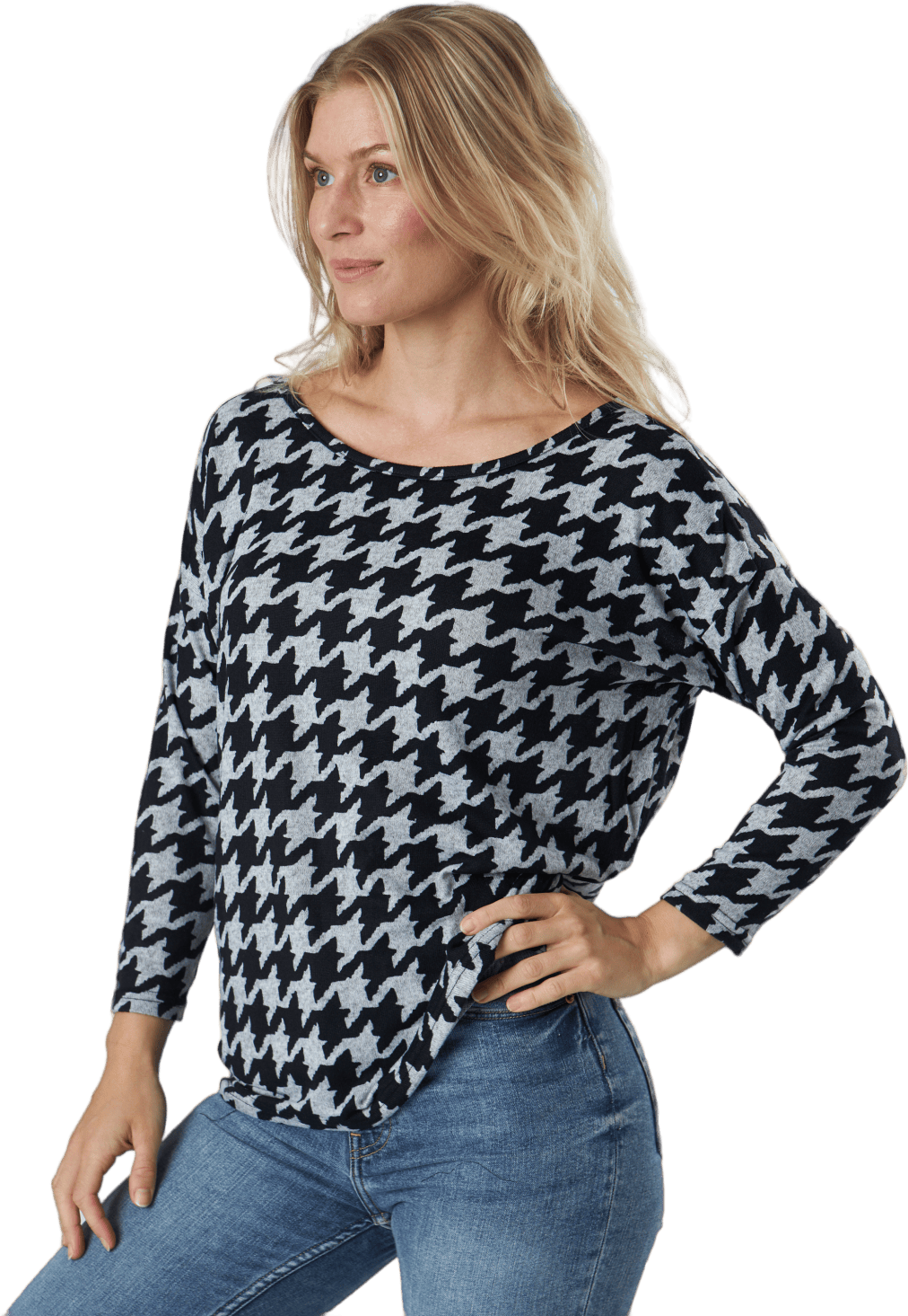 Onlelcos 4/5 Aop Top Jrs Noos Light Grey Melange - Bild 2