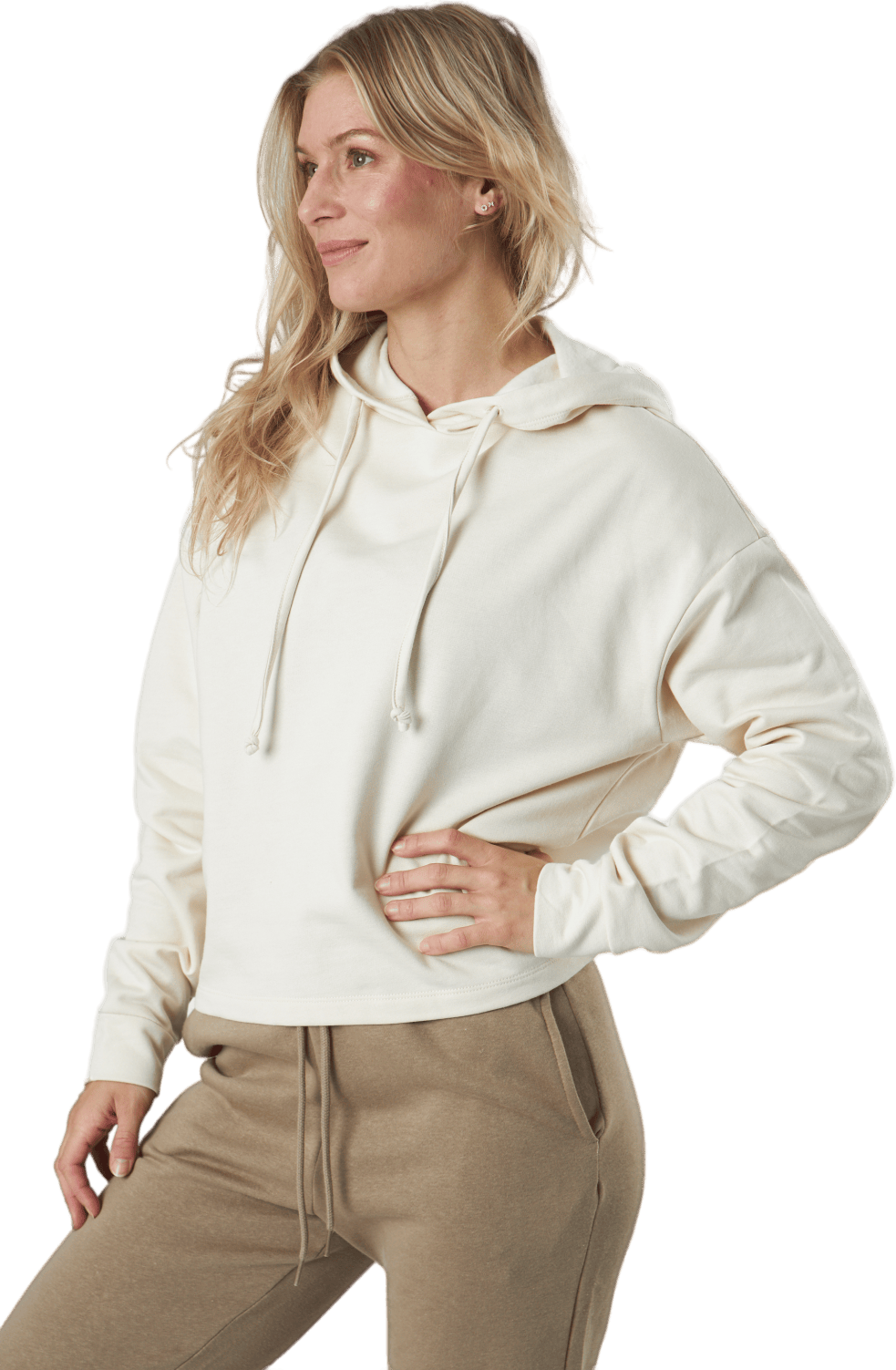 Onldreamer Life L/s Hood Swt N Birch, Female, Apparels, Shirts, White, XL