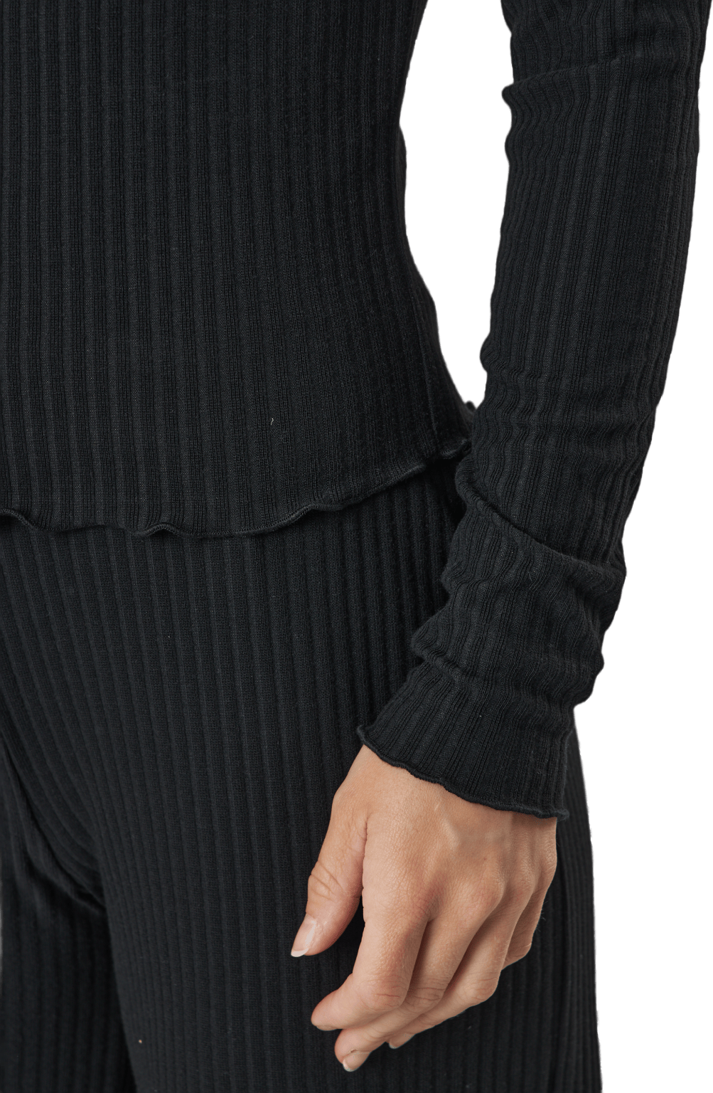 Onlnella L/s O-neck Rib Top No Black - Bild 4