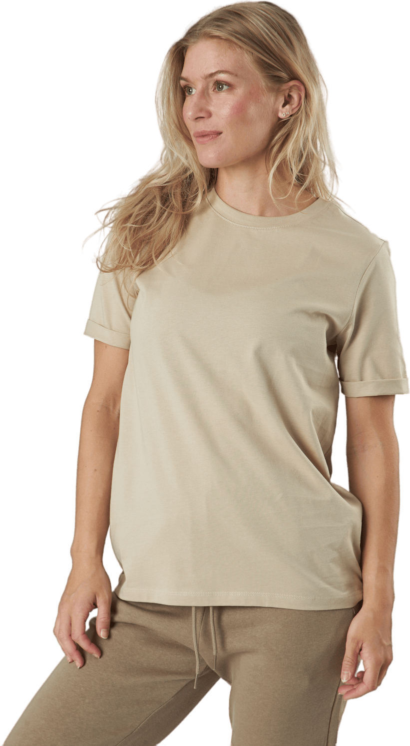 Pcria Ss Fold Up Solid Tee Noo White Pepper - Bild 2