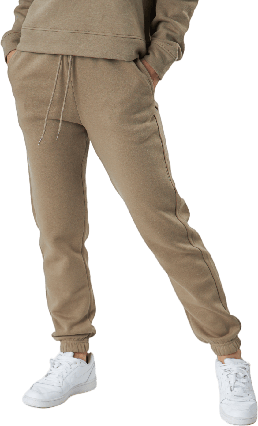 Pcchilli Hw Sweat Pants Noos B Silver Mink, Female, Apparels, Pants, Beige, L