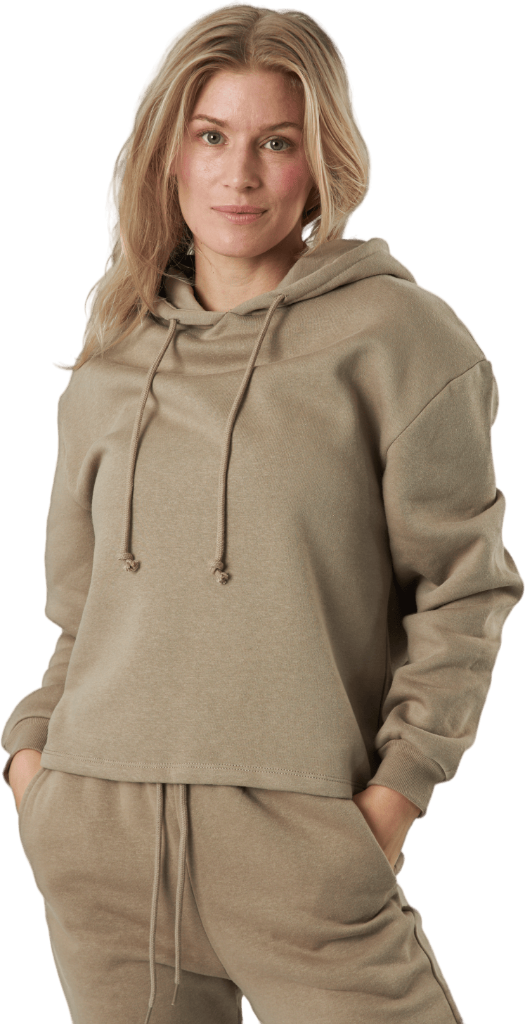 Pcchilli Ls Hoodie Noos Bc Silver Mink, Female, Apparels, Shirts, Beige, XS