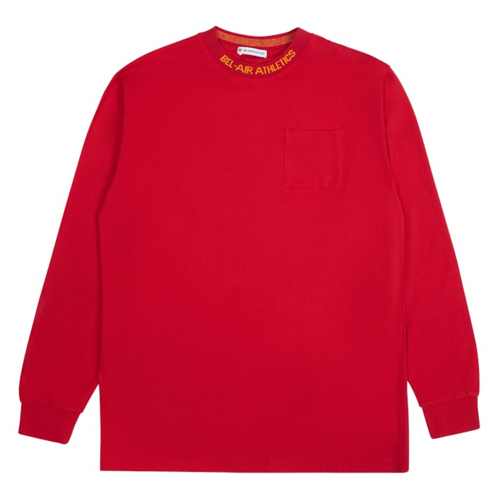 Academy Crest Ls T-shirt 18, Male, Apparels, Tops, Red, L