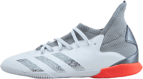 Predator Freak .3 In J Cloud White / Iron Metallic / Solar Red, Unisex, Skor, Fotbollskor, Fotboll, Grå, EU 38 2/3