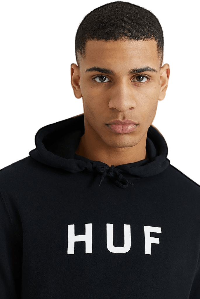 Essentials Og Logo P/o Hoodie Black, Male, Tøj, hættetrøjer og sweatshirts, Sort, XXL