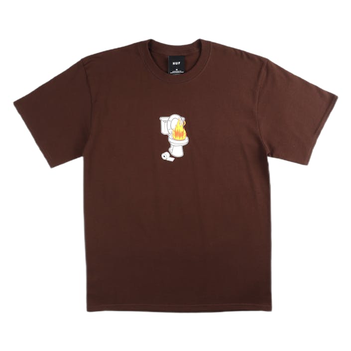 Hot Shit S/s Tee Chocolate Brown, Male, Odevy, krátky rukáv, Hnedá, XXL