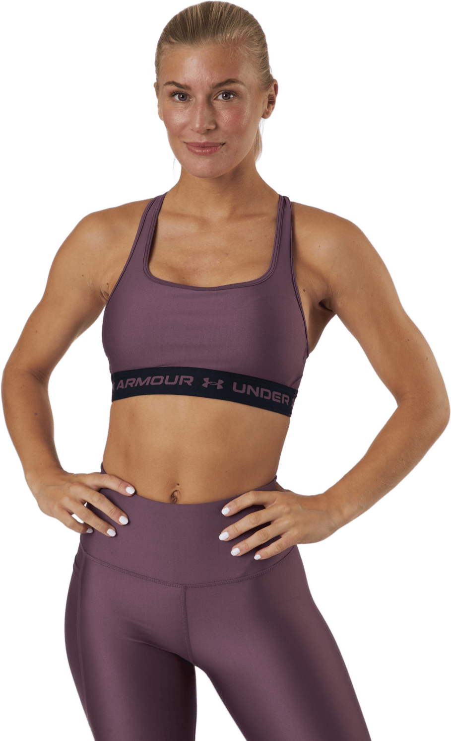 Ua Crossback Mid Bra Ash Plum