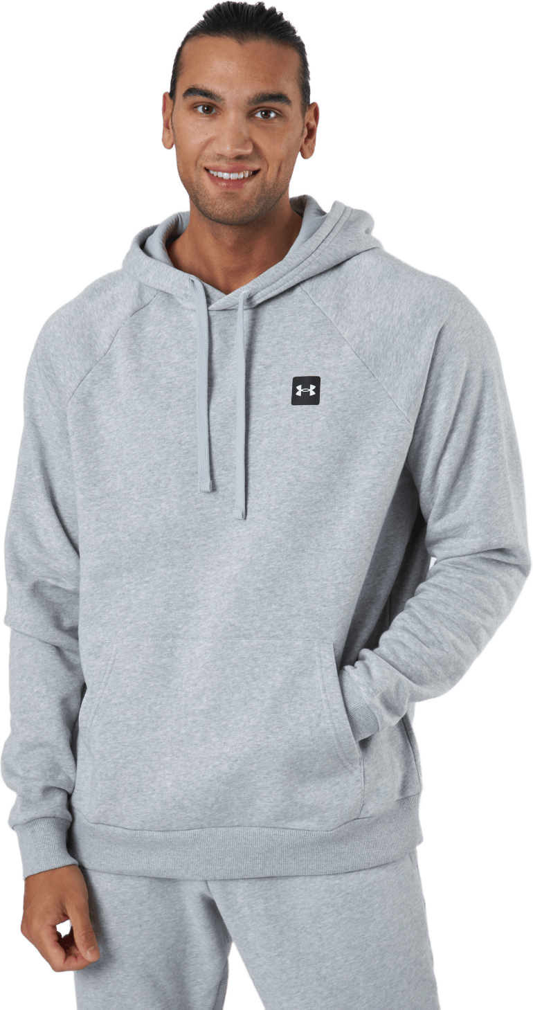 Ua Rival Fleece Hoodie Mod Gray Light Heather, Male, Apparels, Tops, Workout, Grey, S
