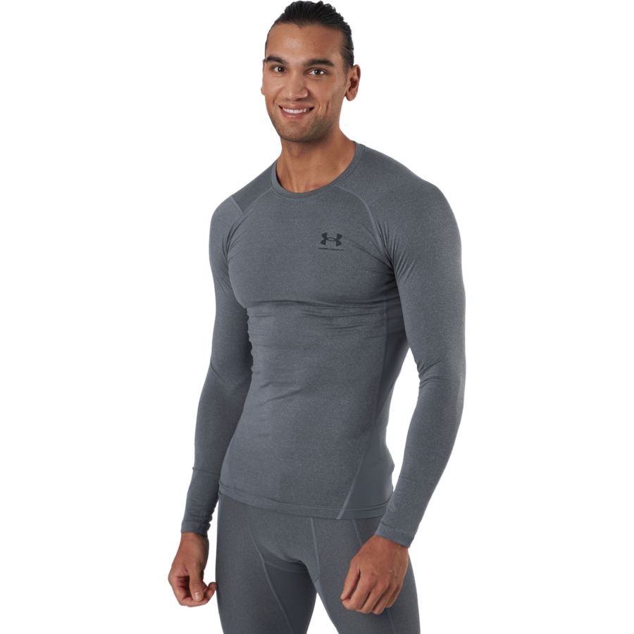 Ua Hg Armour Comp Ls Carbon Heather
