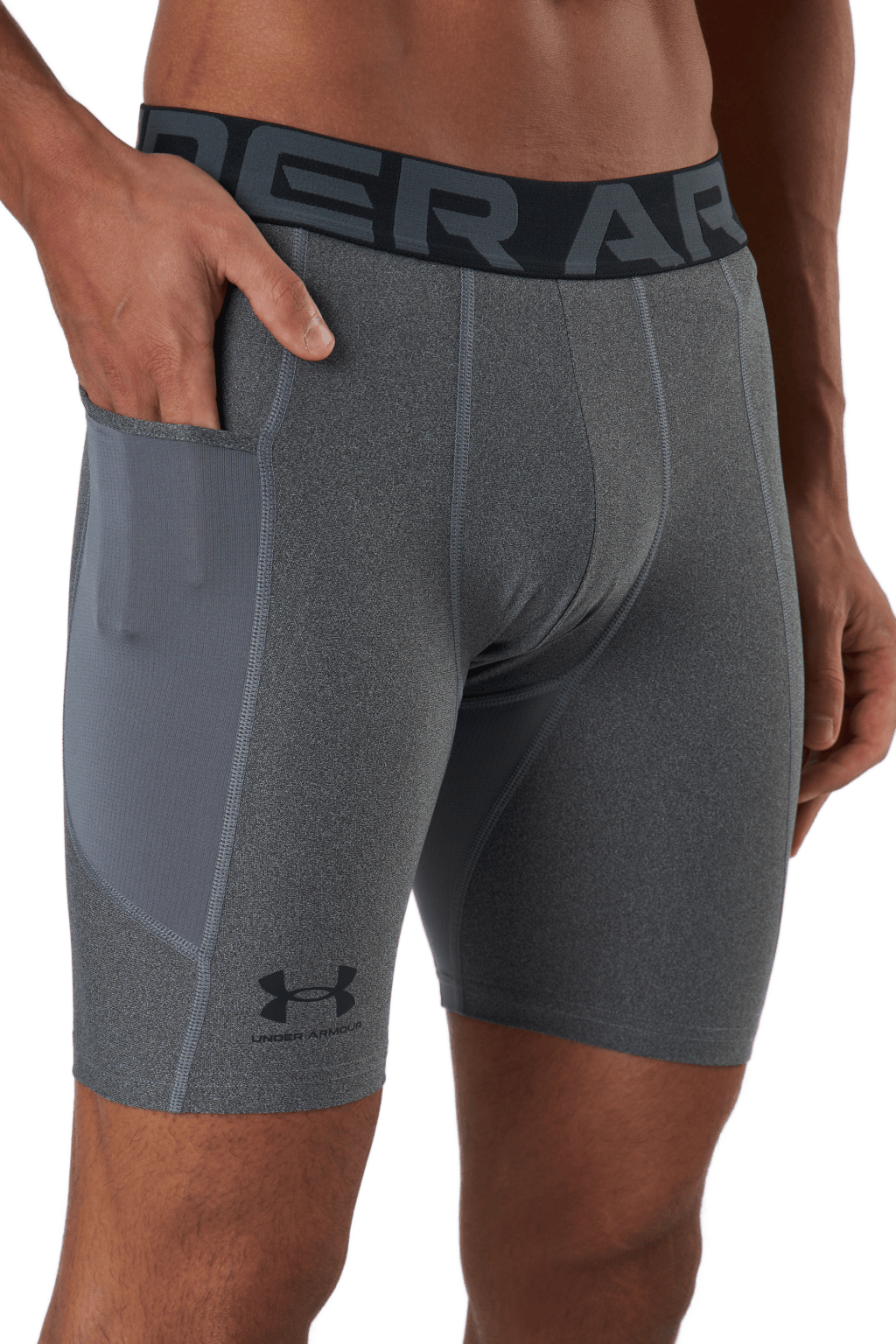 Ua Hg Armour Shorts Carbon Heather - Bild 4