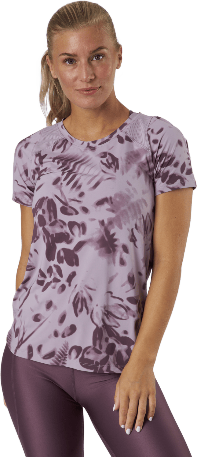 Ua Iso-chill 200 Print Ss Mauve Pink