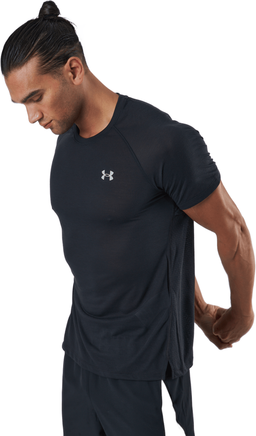 Ua Streaker Ss Black, Male, Apparels, T-shirt, Running, Black, S