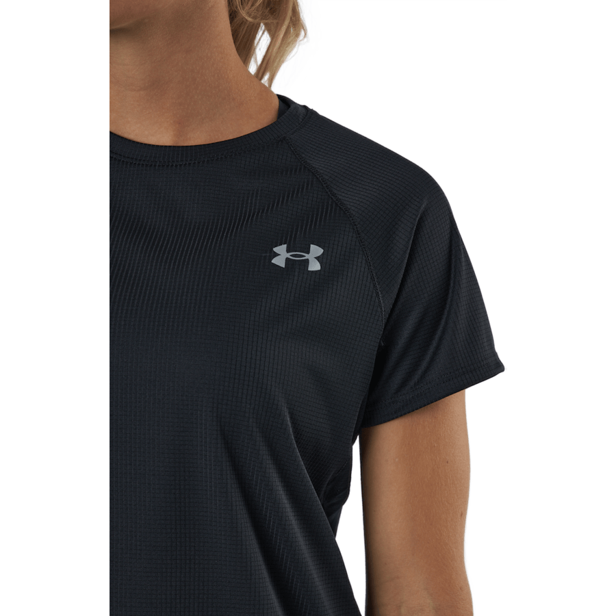 Ua Speed Stride Short Sleeve Black - Bild 4