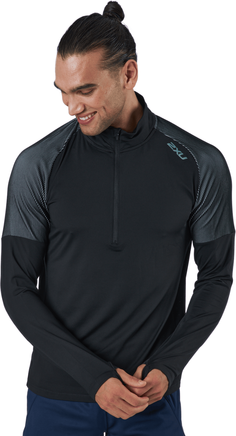 Light Speed 1/2 Zip Black/silver Reflective